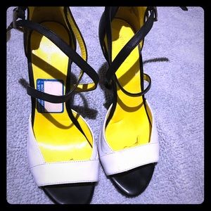 Nine West, black and white heels!